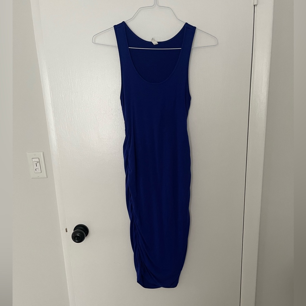 PinkBlush Blue Sleeveless Bodycon Maternity Dress
